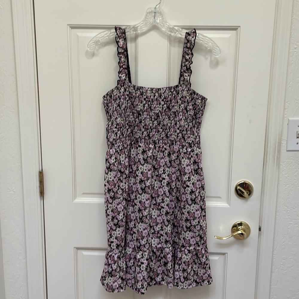 Topshop floral sundress with smocked bodice size 14